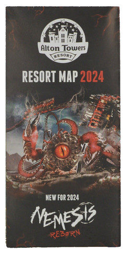 Alton towers 2024 - towers, map