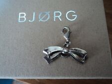 STUNNING RARE BJORG SILVER BOW BRACELET NECKLACE CHARM (NO CHAIN) BNWOB