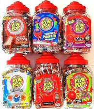 LOLLIPOPS BUBBLEGUM FILLED PIN POP MIX FLAVOURS KIDS PARTY BAG FILLER SWEETS