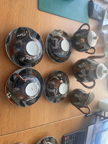 Japanese tea set - , moriage