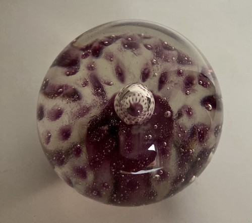 Antique glass paperweight with - glass,