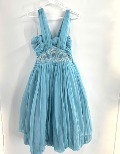 Vtg 1950s chiffon party dress - 1950s,