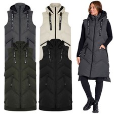 Womens Longline Puffer Gilet