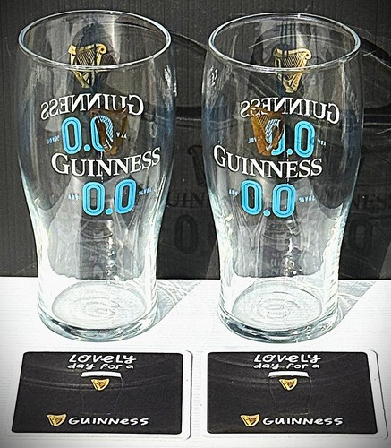 Guinness zero pint glasses - guinness,