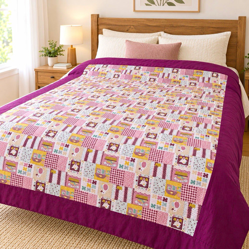 Handmade patchwork bedspread - handmade,