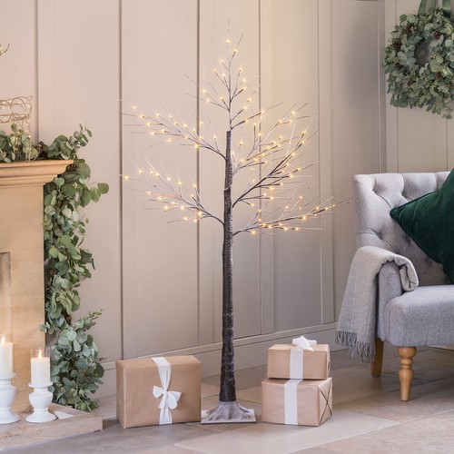 Snowy twig tree light birch - twig,