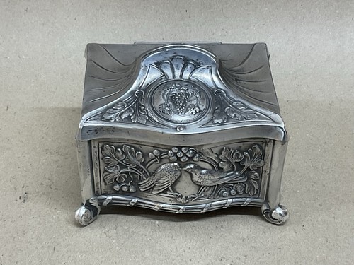 Art nouveau pewter bird - art,