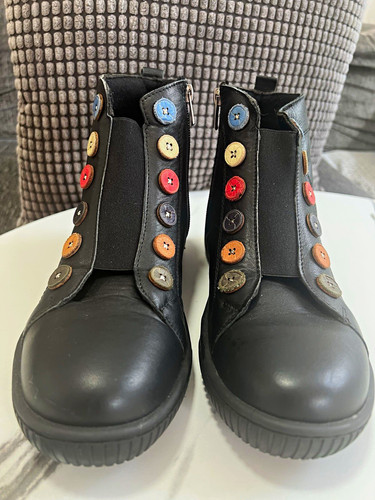 Pavers women black leather - women's,