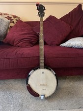 Hondo 5-String Banjo – Vintage – Remo Weatherking Head