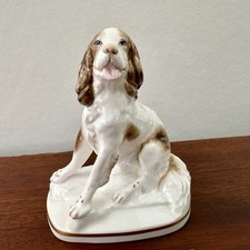 Vintage Royal Worcester Springer Spaniel Dog Figurine by Kenneth Potts  1977