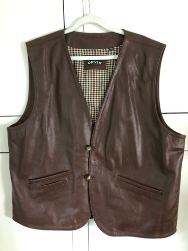 Orvis soft leather waistcoat - orvis,