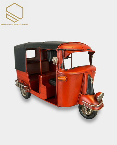 Red car rickshaw tuk - red, metal