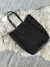 Zara Black Leather Rectangular