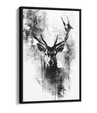 BLACK AND WHITE STAG ANIMAL