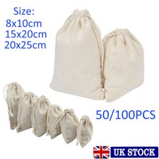50/100pcs Canvas Bags Cotton