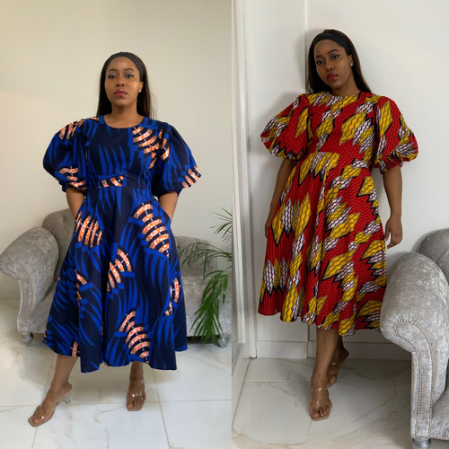 African print women dress - print, women's