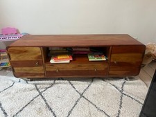 solid mango wood tv unit from masion du monde.  140 cm w x 42cm d x 50cm h