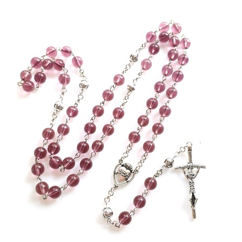 Crystal rosary necklace - rosary,