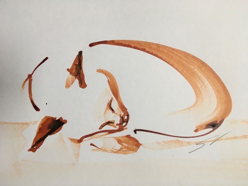 Original signed ink sketch - original,