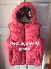 Next girls pink hooded gilet