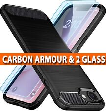 For Apple iPhone 16e Pro Max Case CARBON Shockproof Phone Cover Screen Protector
