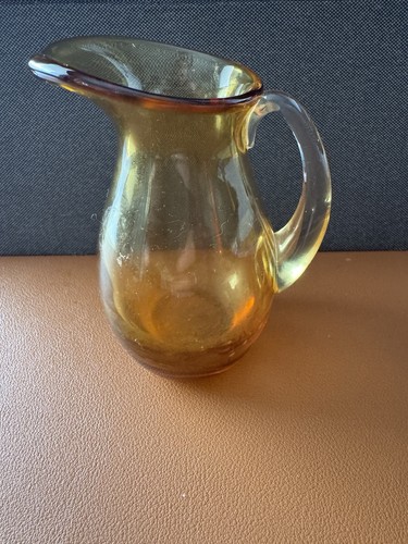 Vintage amber art - art, glass