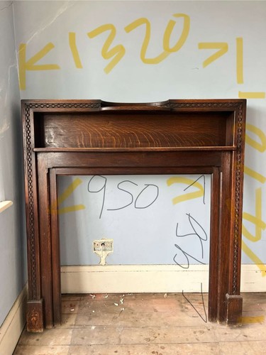 Edwardian wood fireplace - edwardian,