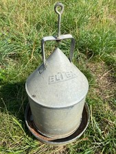 Vintage Large Galvanised Eltex Poultry Chicken Drinker
