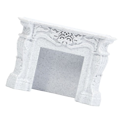 Plastic doll house hearth with - doll,