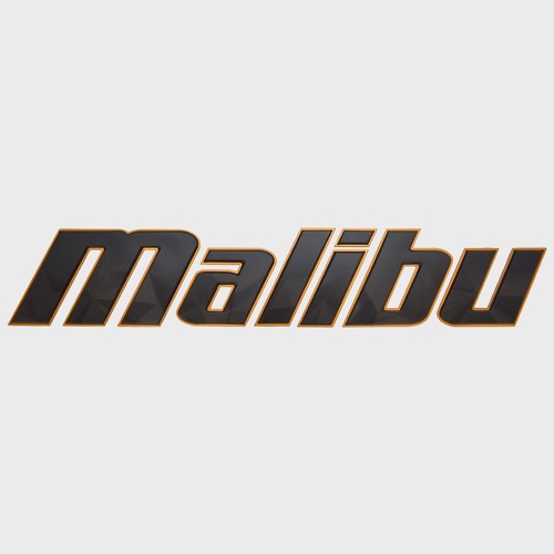 Malibu boat raised decal - boat,