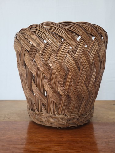 Mid century wicker waste paper - mid-century,