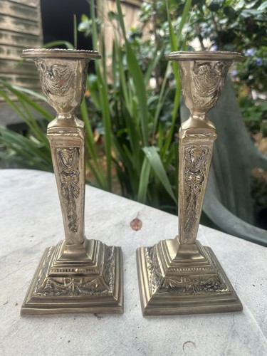 Vintage pair silver plate - of,