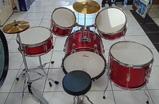 Ferris Junior Drum Kit with Cymbals and Throne Red