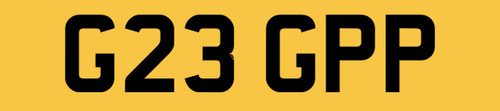 Greg number plate private - plate,