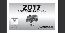 2017 Artic Cat Alterra 150 ATV Maintenance and Owner's manual