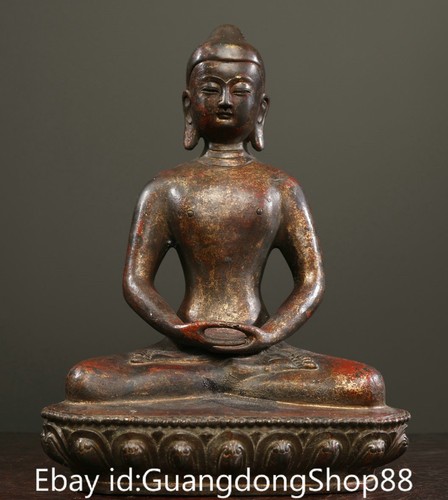 Old chinese bronze gilt - 10.4",