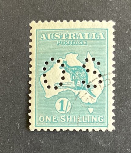 Australia o116 perfin on - australia, os