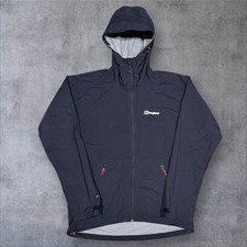 Mens Black Berghaus Hydroshell Hooded Waterproof Jacket - Size Large (L) S745