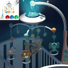 Baby Musical Crib Bed Bell Cot