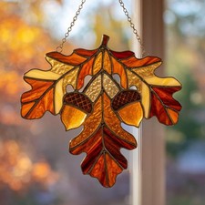 Acrylic Acorn & Oak Leaf