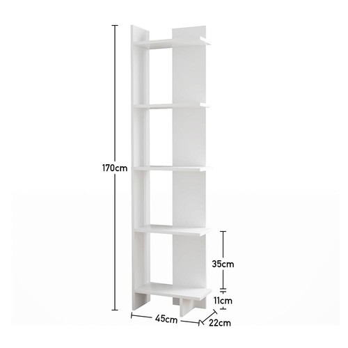 Tier corner bookshelf unit - bookshelf,