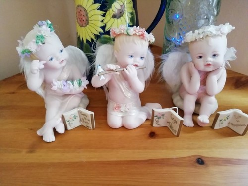 Angel cherub ornaments - , x3
