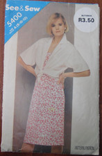 Butterick 5400 Sewing pattern Ladies Summer Strapless dress Short Sleeve 8-12