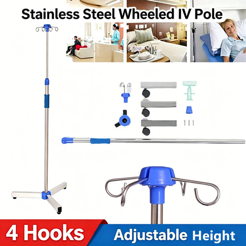 Adjustable pole stainless - iv,