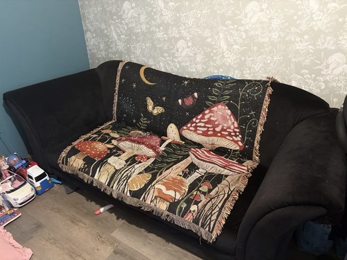 Black velvet seater sofa - 4-seater,