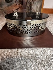 Lucite Metal Filigree Cutout