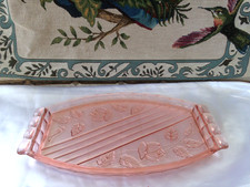 VINTAGE SALMON PINK GLASS