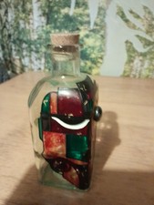 Hand Painted Glass Bottle -