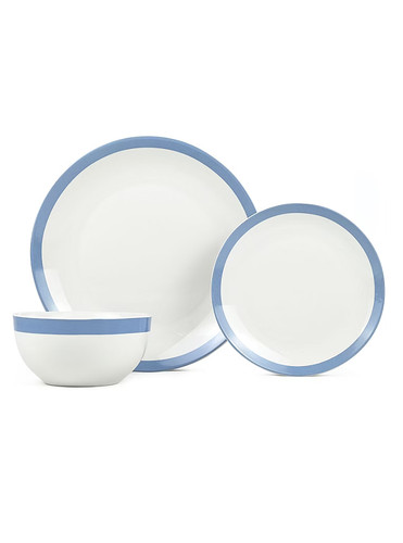White blue stripe - white,