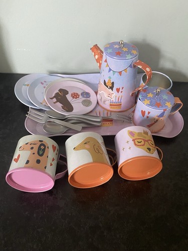Child tin tea coffee set - tin,